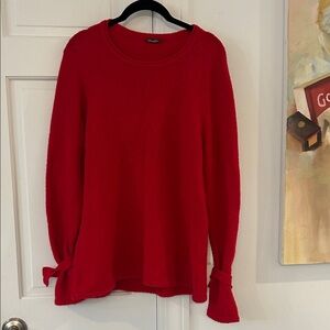 J. McLaughlin Red Wool Alpaca Blend Sweater Large